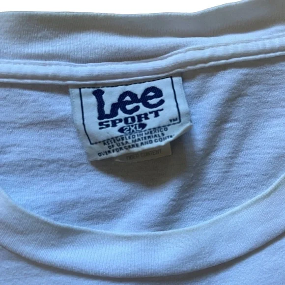Vintage 90’s Lee Sport Chicago Bulls Embroidered Logo White Shirt. Size 2XL - Picture 3 of 7